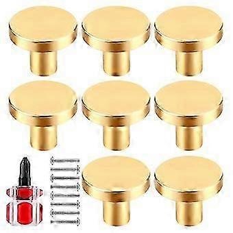 8pcs Cabinet Knobs,Round Dresser Pull Knob Wardrobe Pull Door Handle with 8 Screws Drawer Pulls Kit