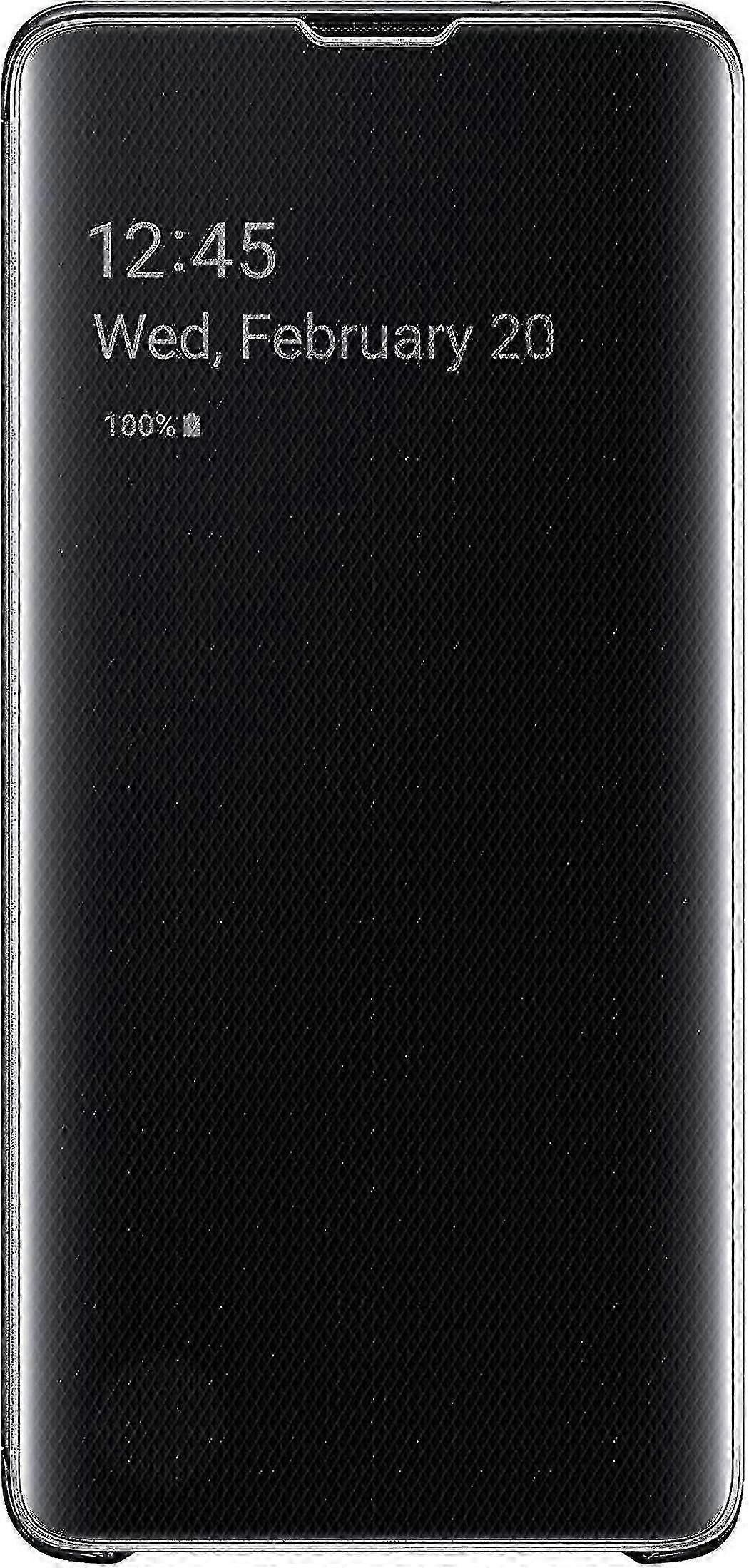 Για Samsung Galaxy S10 Protective Clear View Folio Cover Case - Μαύρο