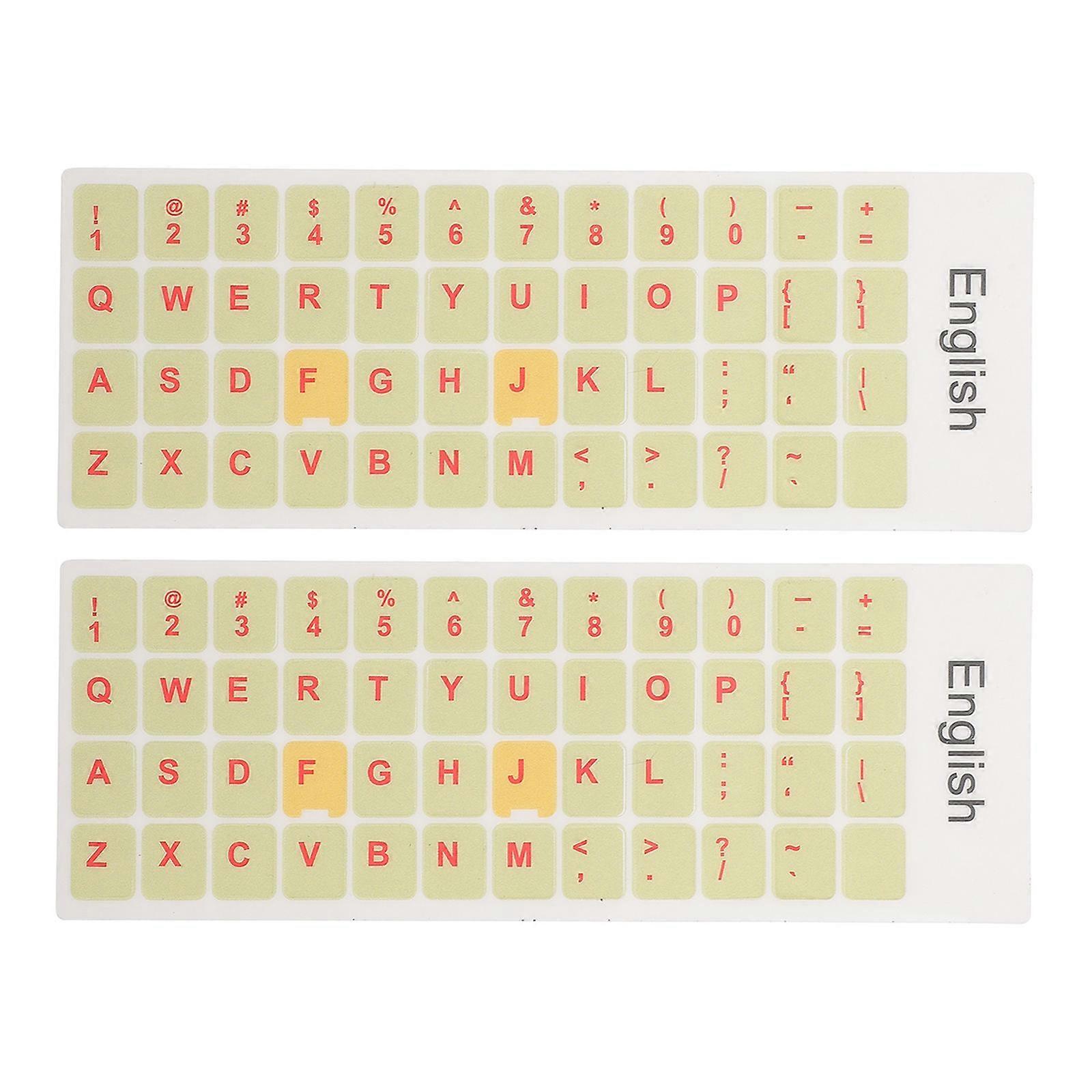 English Keyboard Stickers   2 Sheets, Macaron Autumn Design, Easy Apply & Remove, Compatible with Various Keyboards, Quality Material for Smooth
