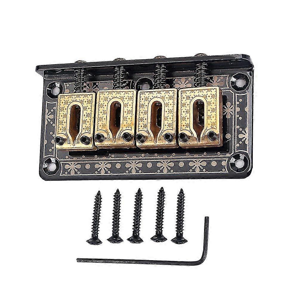 4-String Guitar Hardtail Bridge with Fixed Bridge Tailpiece - Ciga Box Bridge