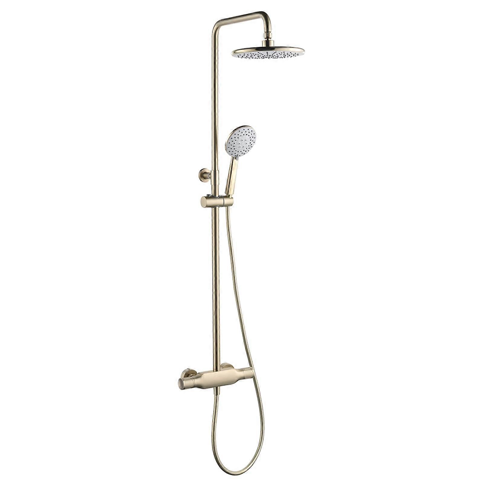 Brushed d Shower Blender, 10' ABS Rain Shower Head with Hand Shower, WallMounted Shower System, Rain Mixer Shower Set