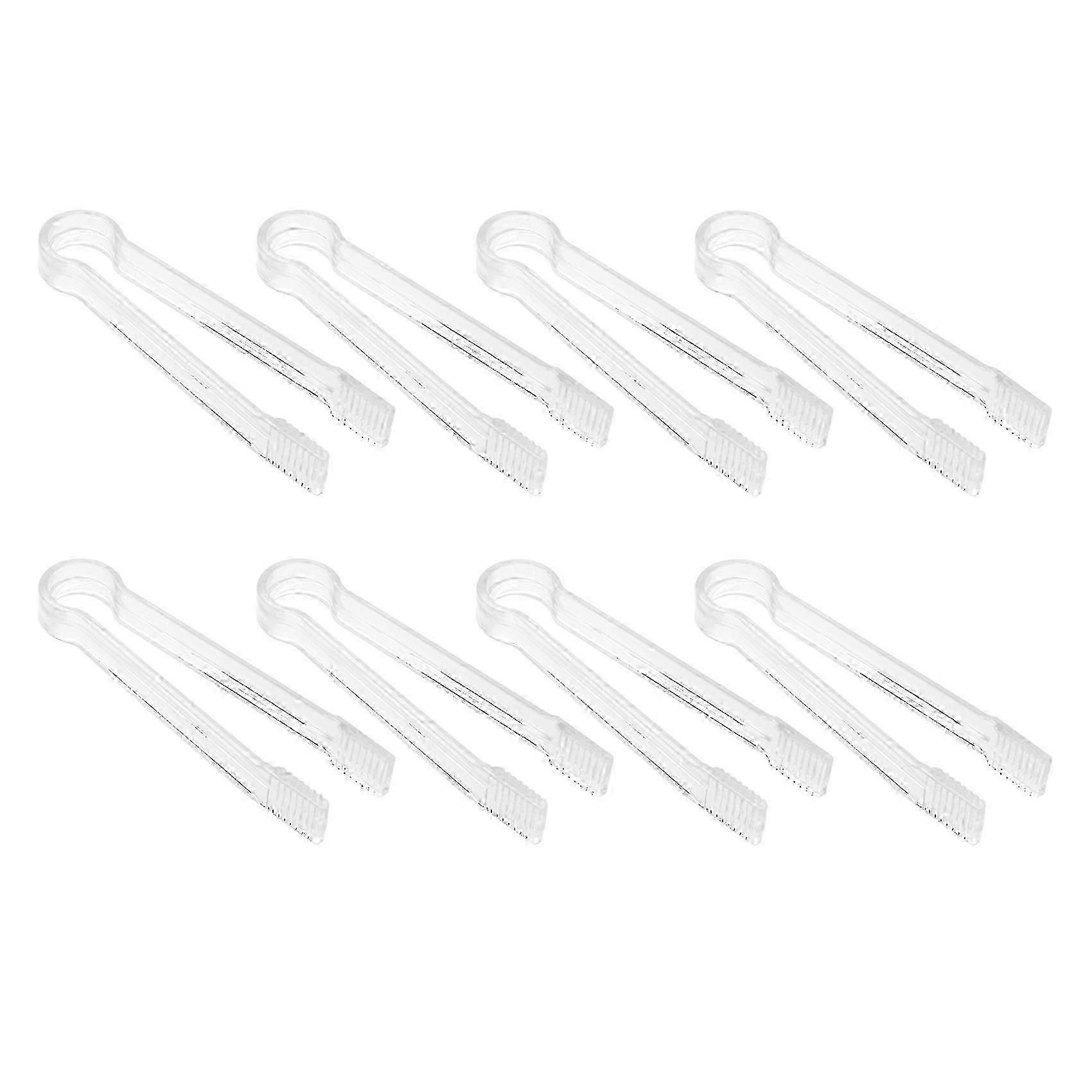 8 Pcs Plastic Tongs For Party Food Serving Catering
