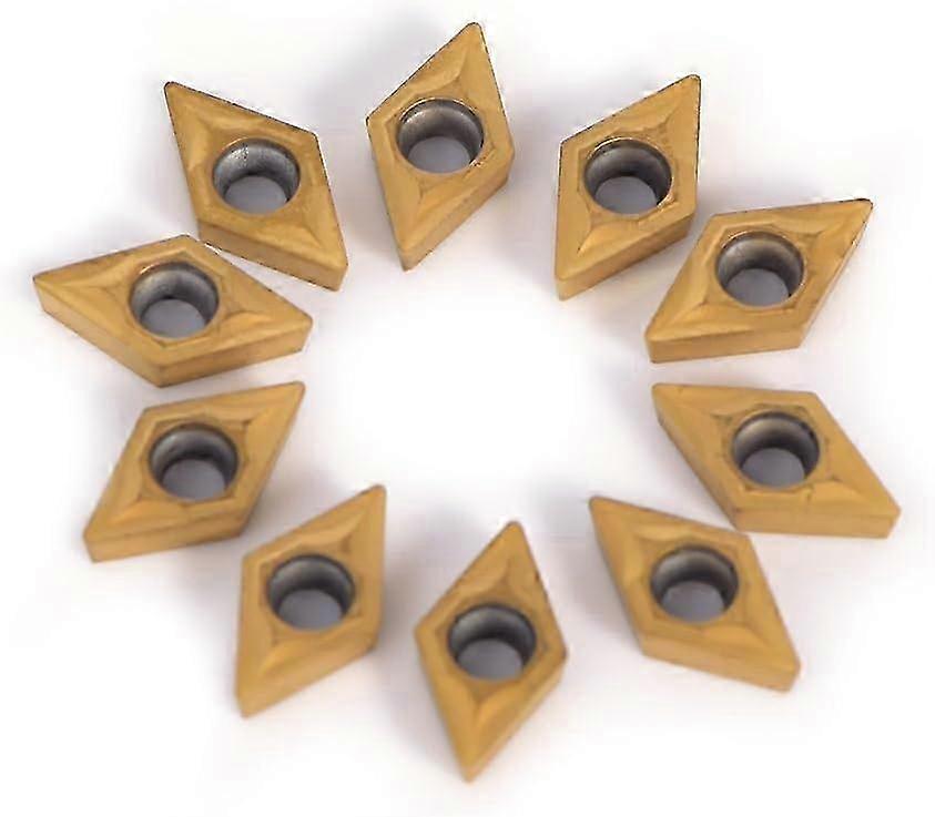 10pcs Diamond Shape CNC Carbide Rotary Inserts Blades DCMT070204-HM YBC251 Threading Turning Tool for Steel for Lathes, Milling Machines