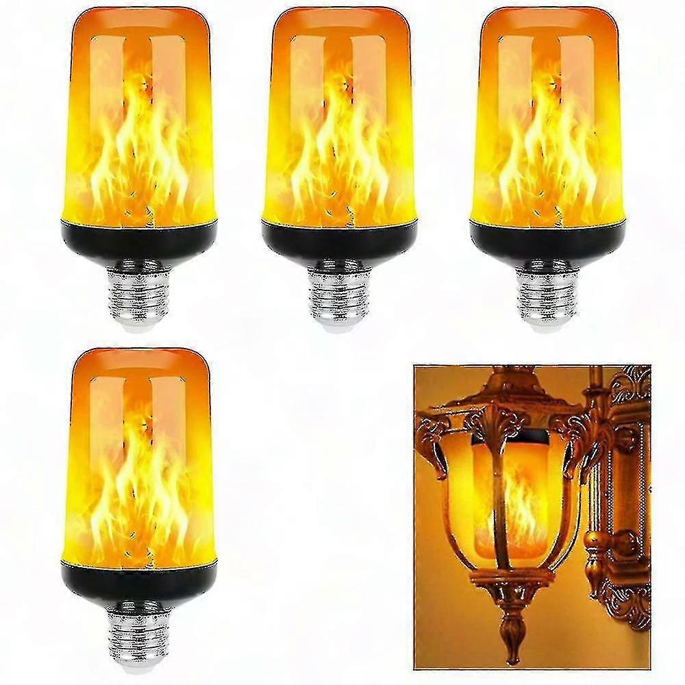 Flickering LED Flame Light Bulb, 4 Modes, E26/E27 Base, Christmas Decoration (Ruipei)