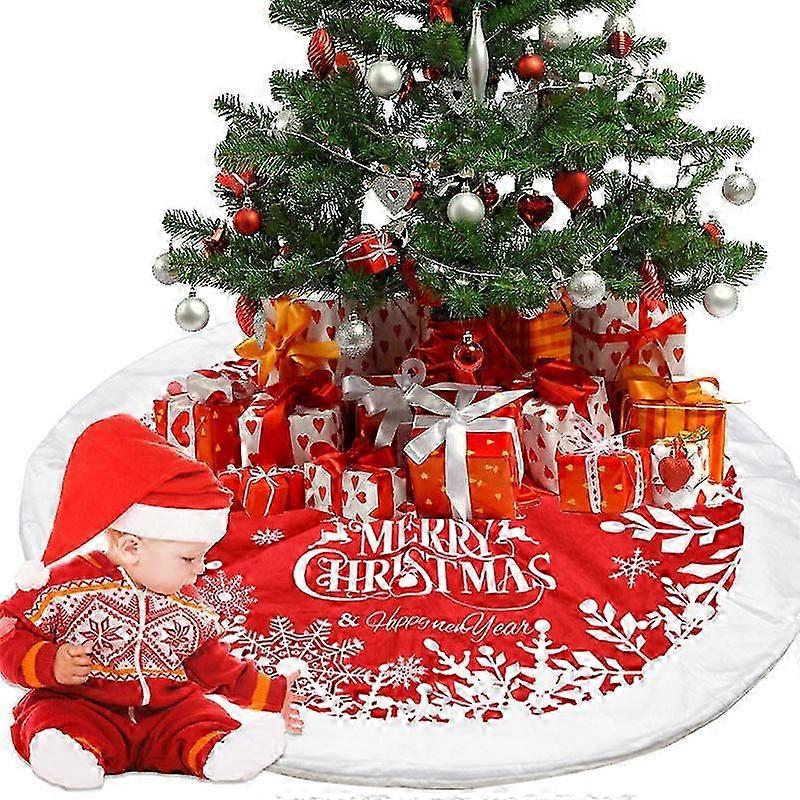 Christmas Decoration 122cm/90cm Red Super Soft Cloth Printing Tree ...