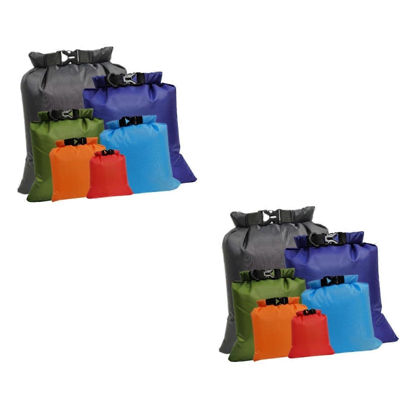 Dry Bags Dirt Resistant Scratch Resistant Outdoor Activities 2 Sets Multisize 12 Pieces Total