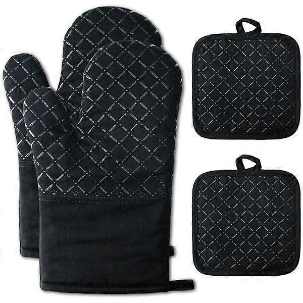 Oven gloves and pot holders, 1 set, easy to hang and clean
