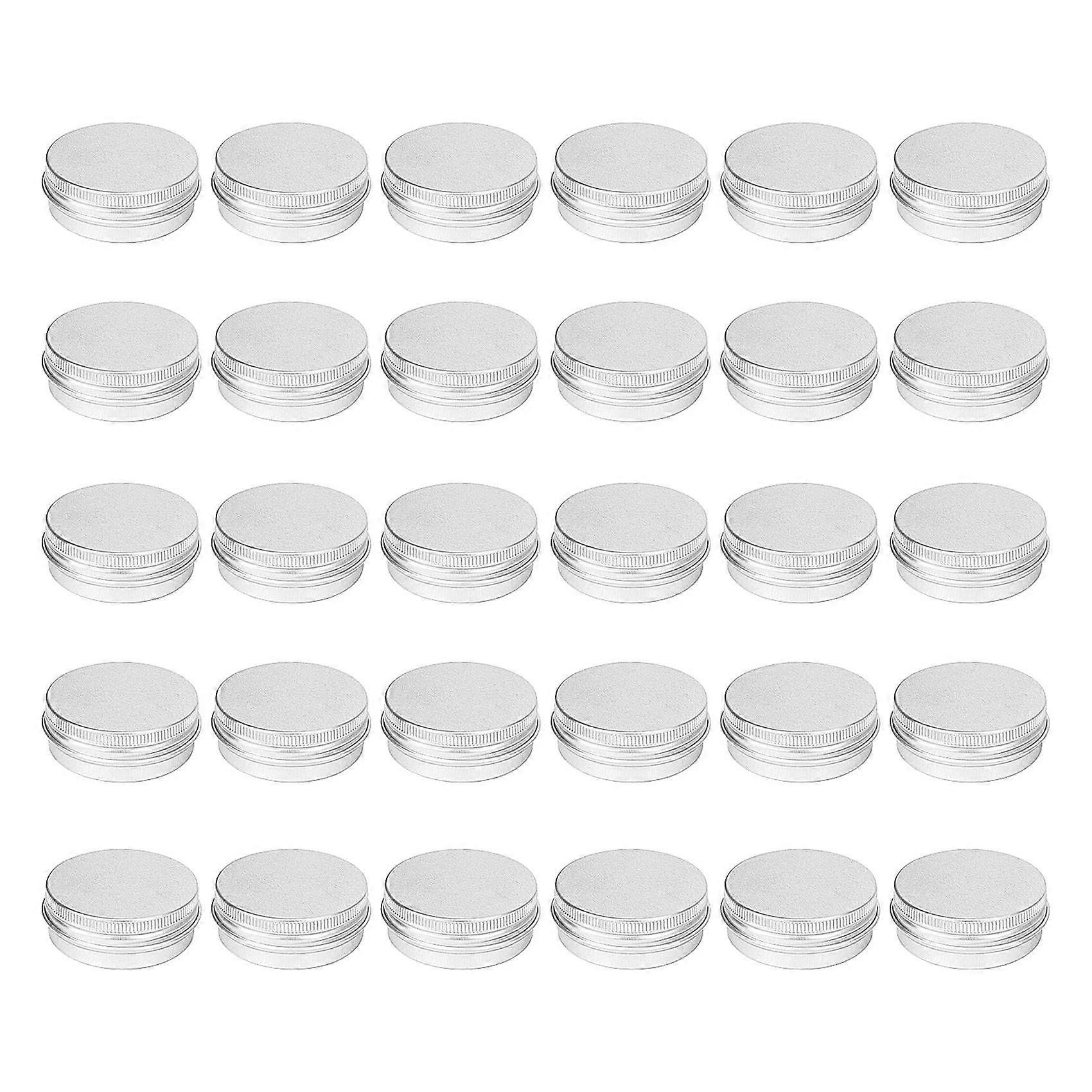 30 Pack Screw Top Lip Balm Tins Containers (1oz)