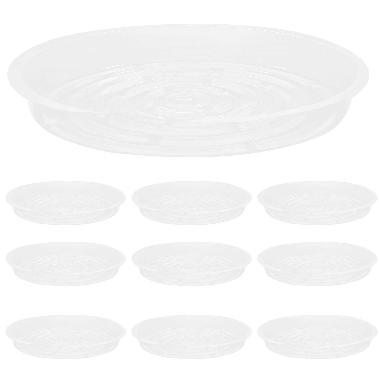 Clear Plastic Flowerpot Tray For Small Objects And Gardeners 10Pcs