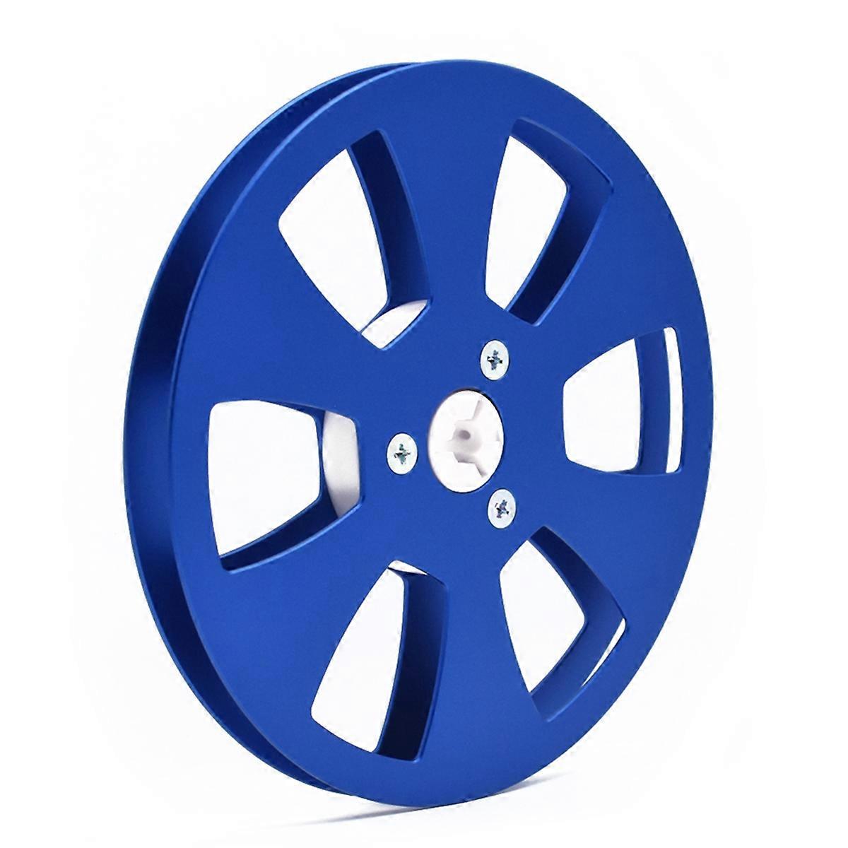 5 Inch Empty Reel for Reel to Reel Tape Recorders for Open Reel Sound Deck, Aluminum Alloy Recording Takeup Reel Blue