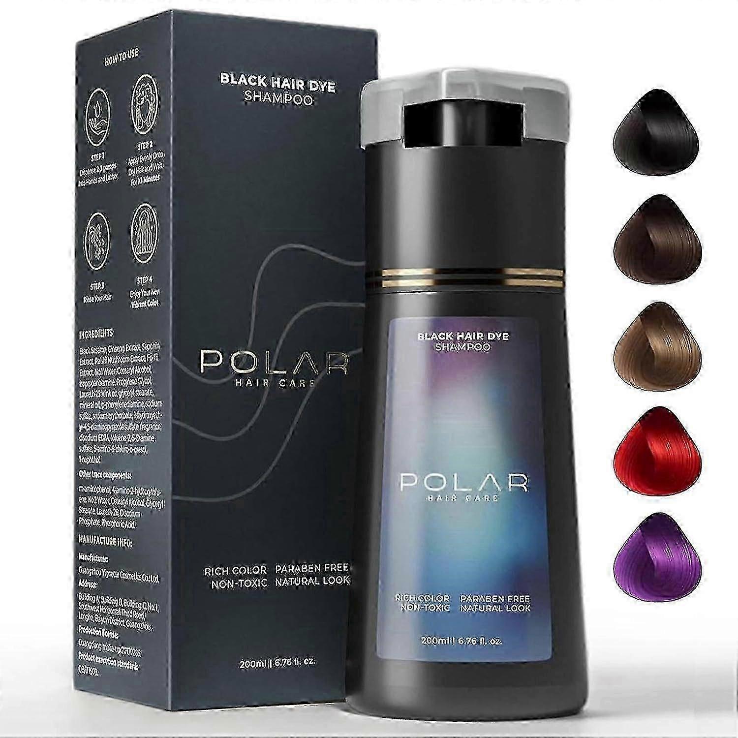 Instant Color Shampoo for Grey Hair Coverage - Naturalna farba do włosów dla kobiet i mężczyzn, Zabieg pielęgnacyjny do włosów