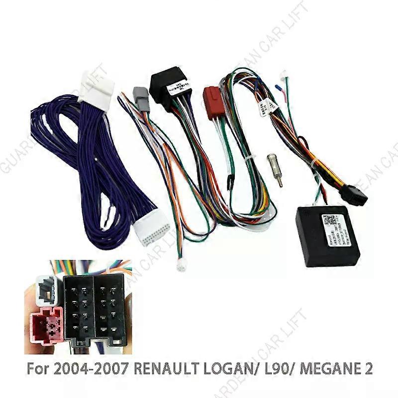 Car 16pin Audio Wiring Harness With Canbus Box For 2004-2007 Renault Megane 2 Koleos/Fluence Stereo Installation Wire Adapter