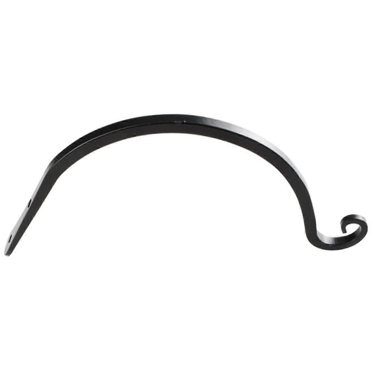 Wall Mounted Iron Hook for Flower Basket - Sturdy Black Gardening Bracket for Planters, Bird Cages, and Wind Chimes