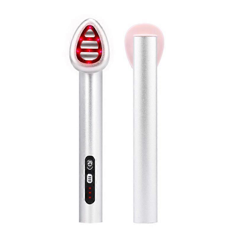 7 Color Red Light Therapy for Face and Neck, Red and Blue Light Handheld Wand with Microcurrent, LED Light Therapy for Face(white)