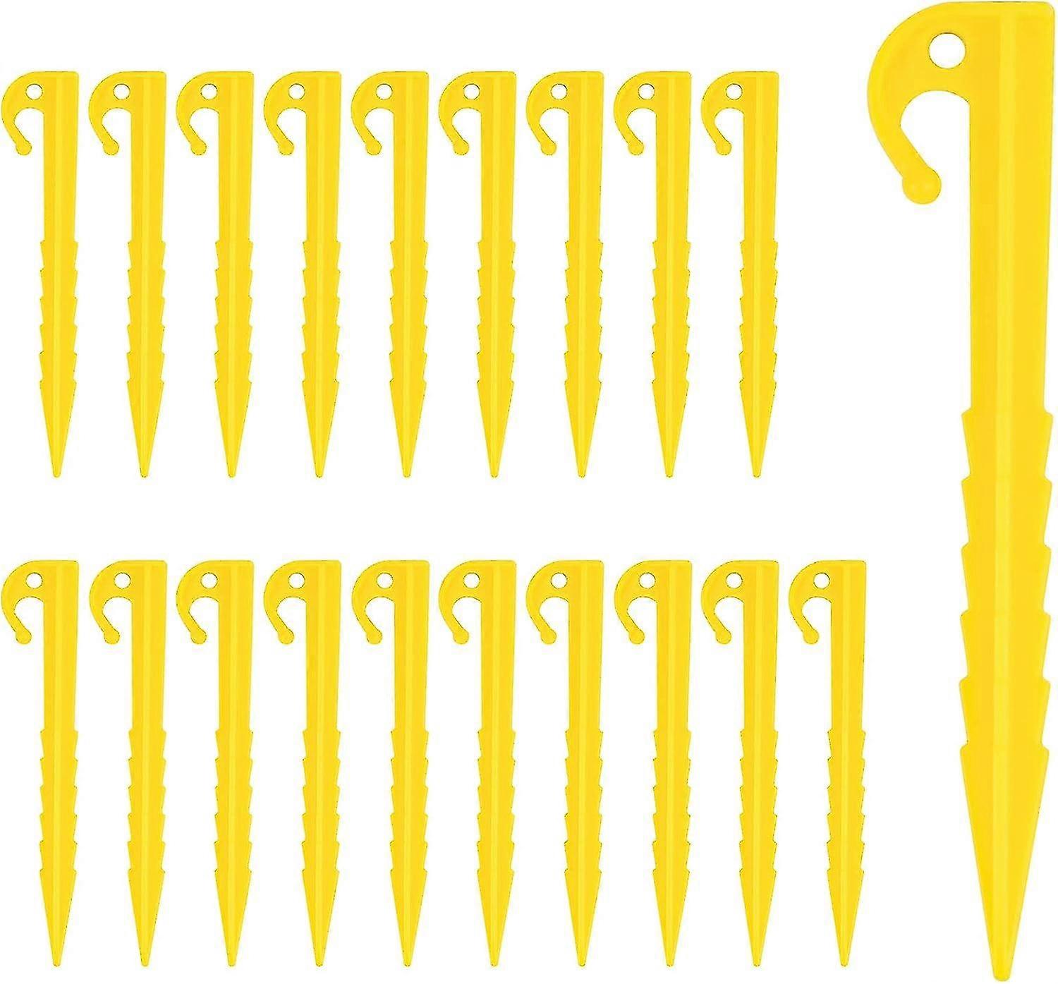 20pcs Plastic Tent Stakes for Tent Camping Awning 2025