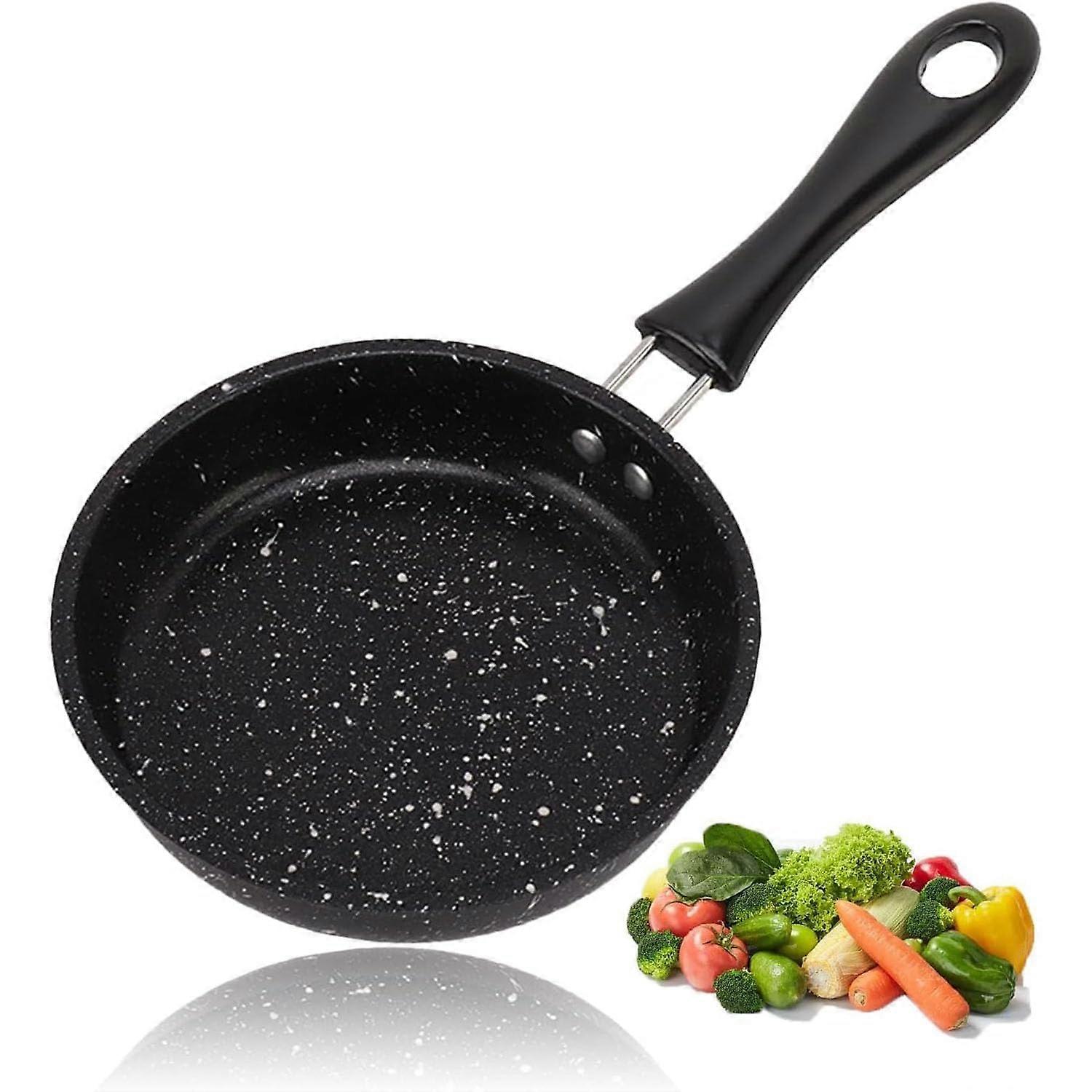 Frying Pan Induction Compatible Nonstick Granite Coating Heat Resistant Handle Egg Omelet Pan 12 Cm PFOS PFOA