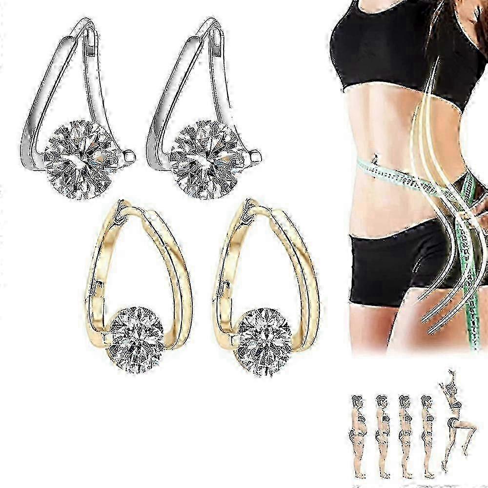 Germanium Earrings Silver Gold Adjustable Release Negative Ions Promote Circulation