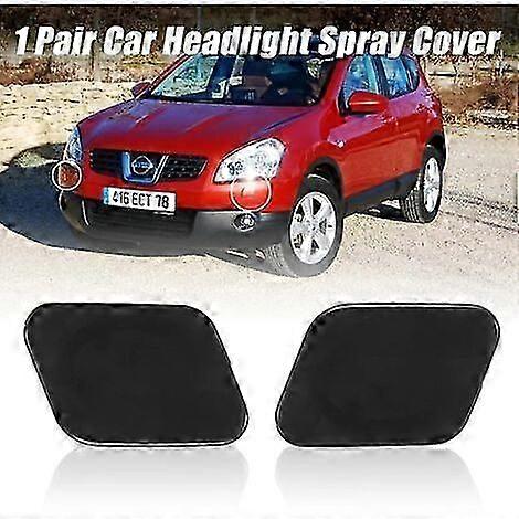 Left + Right Front Bumper Nozzle Jet Cover Cap For Nissan Qashqai J10 2007-2010