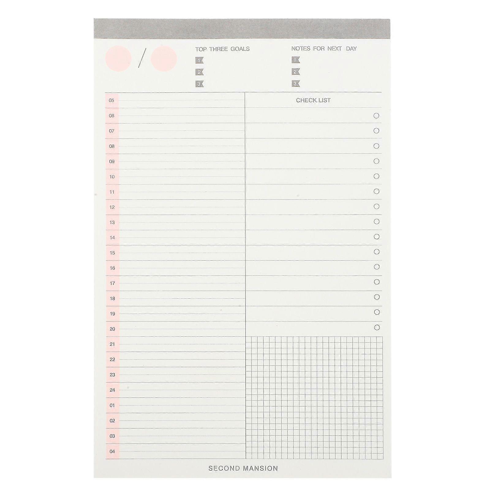 1 Book of Office Tearable Note Pad Convenient Notepad Household Planner Notepad Plan Supply