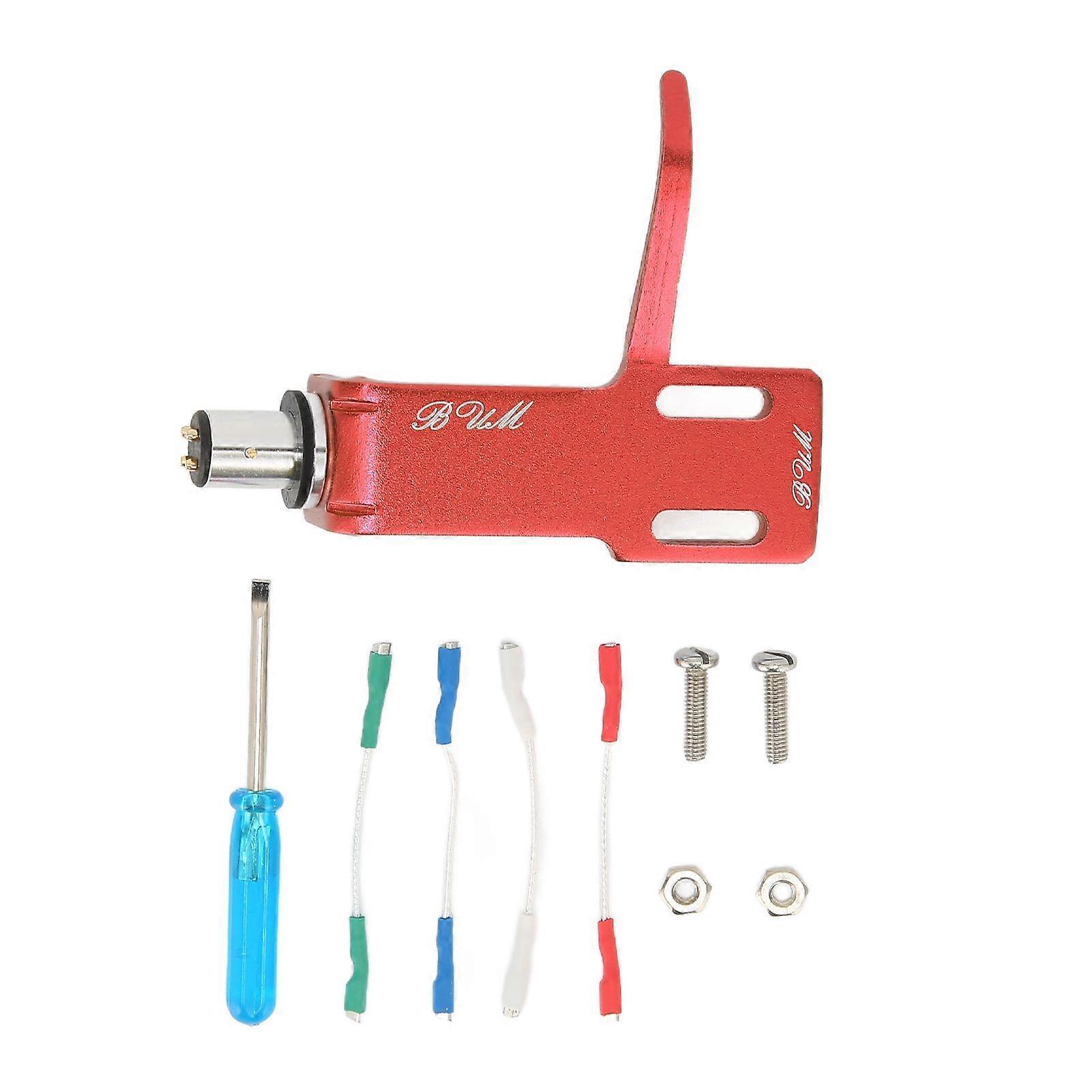 Phonograph Turntable Headshell Aluminum Alloy Headshell Cartridge Keeper for Record PlayersRed