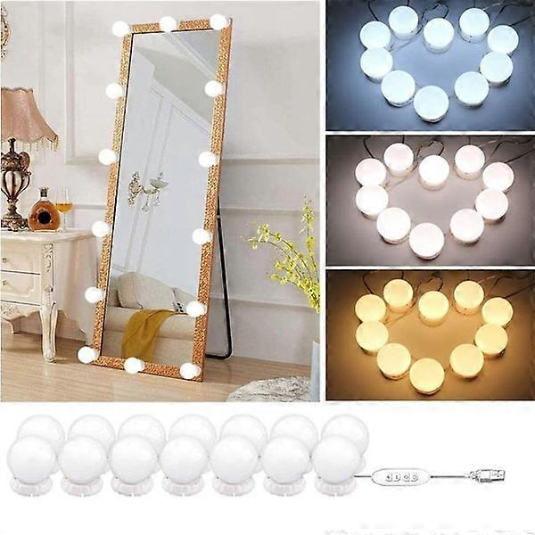 LED Mirror Lamp, 3 Color Modes, Vanity Table Lighting 14-LEDs