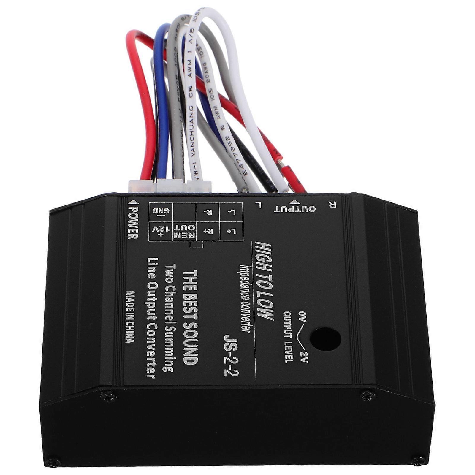 Vehicle Audio Converter High to Low Signal Adapter Metal