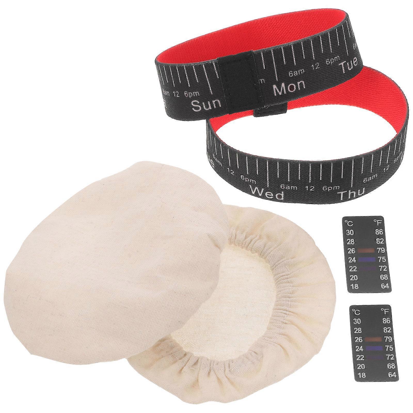 Sourdough Starter Jar Accessory Kit for Fermentation with Thermometer Strip 1Set