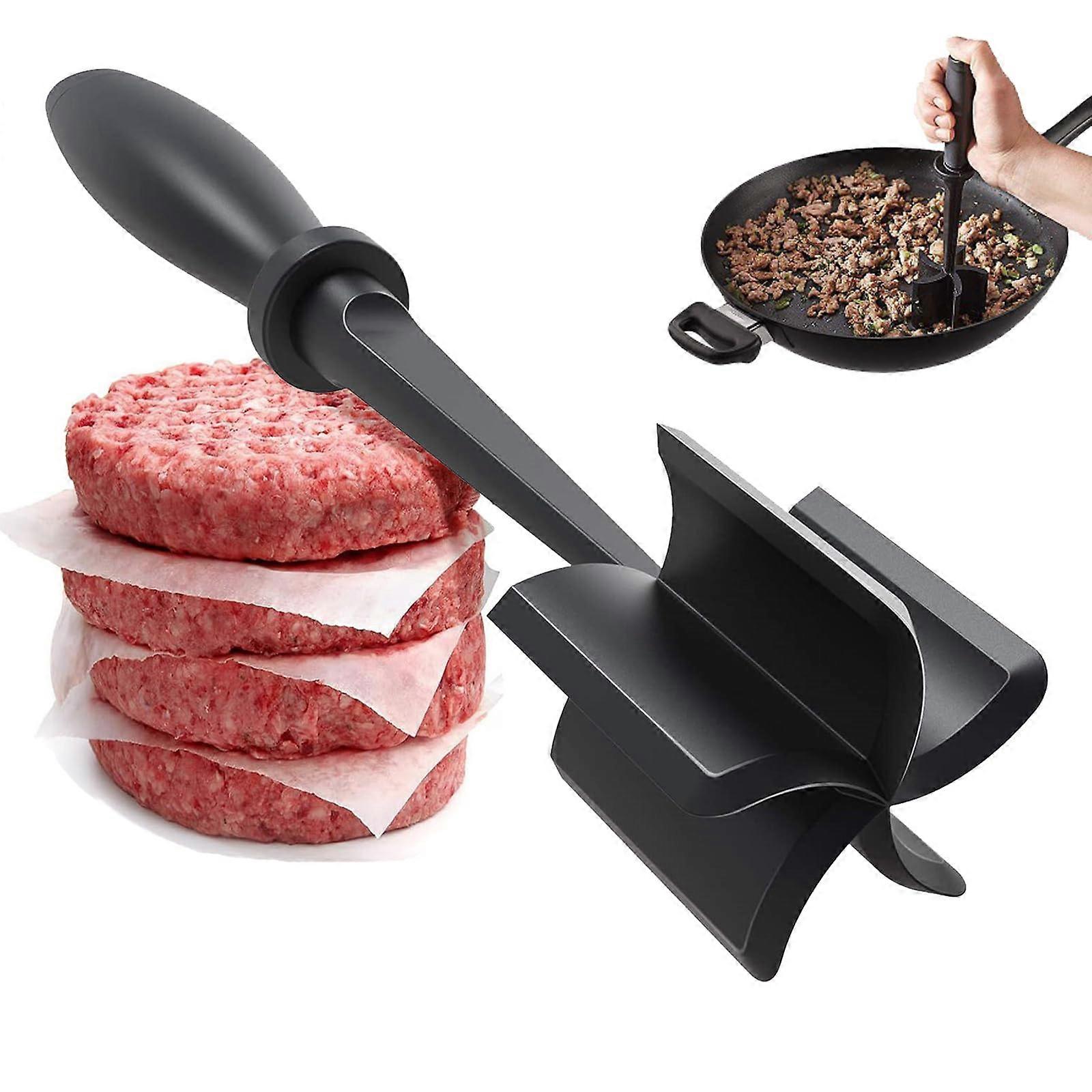 Meat Chopper Handheld HeatResistant 5Blade Hamburger Ground Beef Masher For Vegetables And Potatoes Food Masher