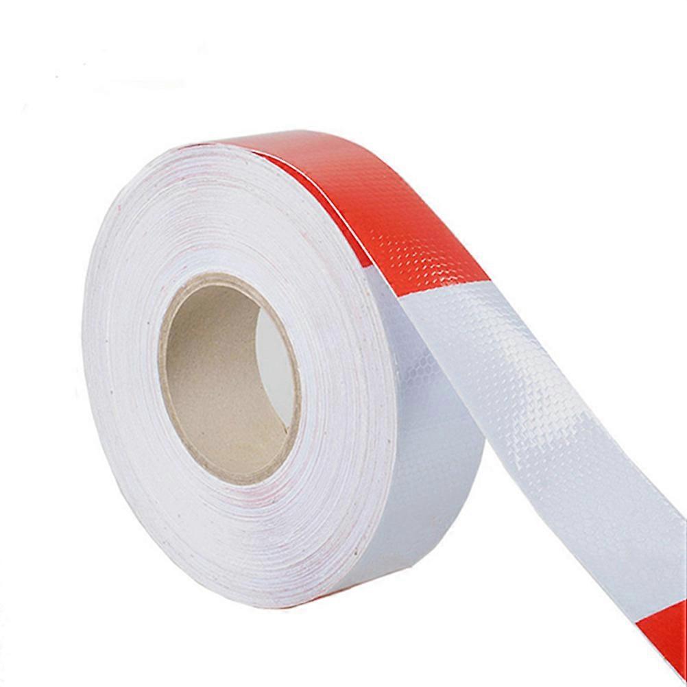 Reflective Tape for Warning Use with Red and White Honeycomb Pattern 1 Roll