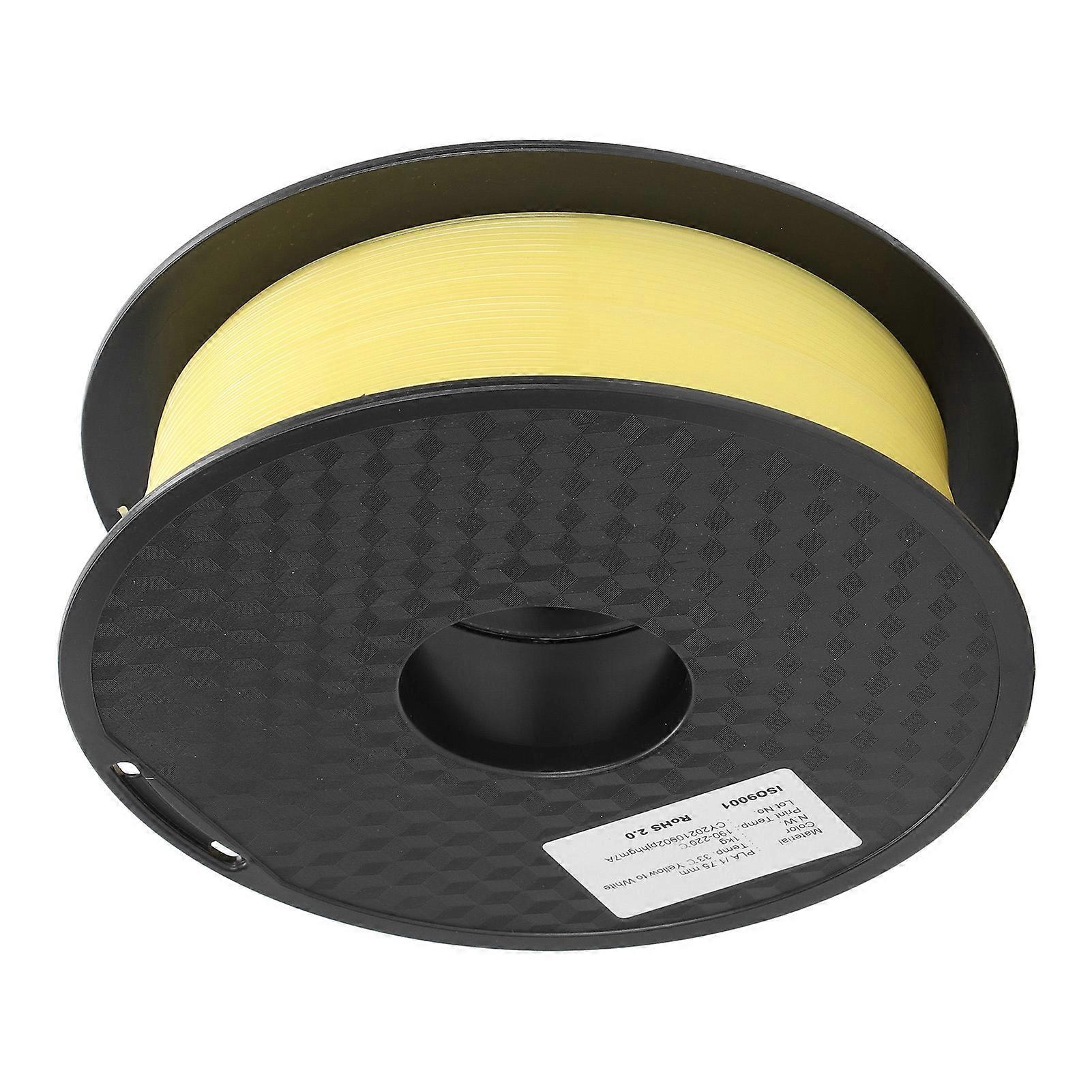 1,75 mm PLA 3D-Drucker Filament Heizfarbe, die gelb zu weiß wechselt