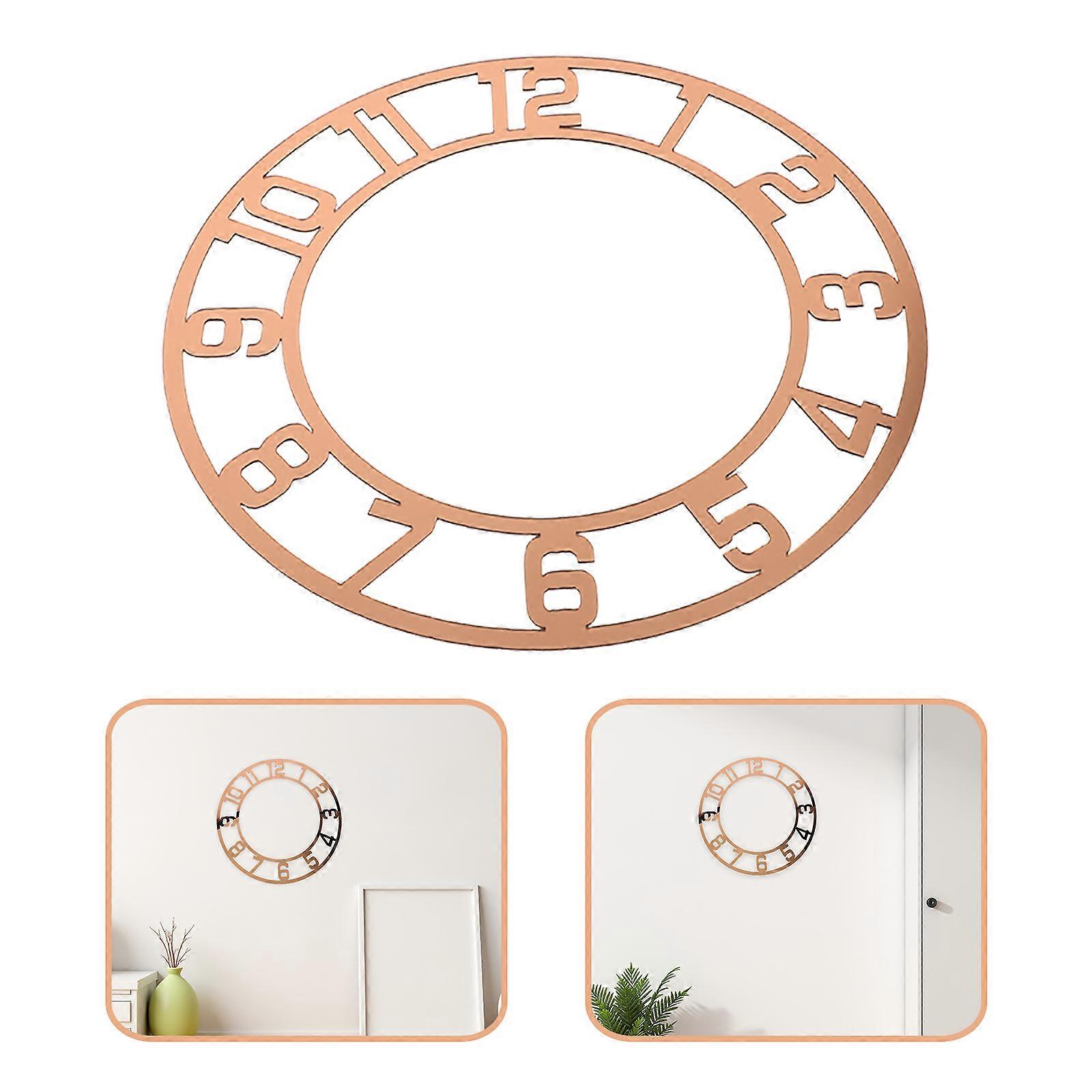Acrylic Mirror Clock Face for Wall Decoration 6Pcs Modern Round Clock Dial