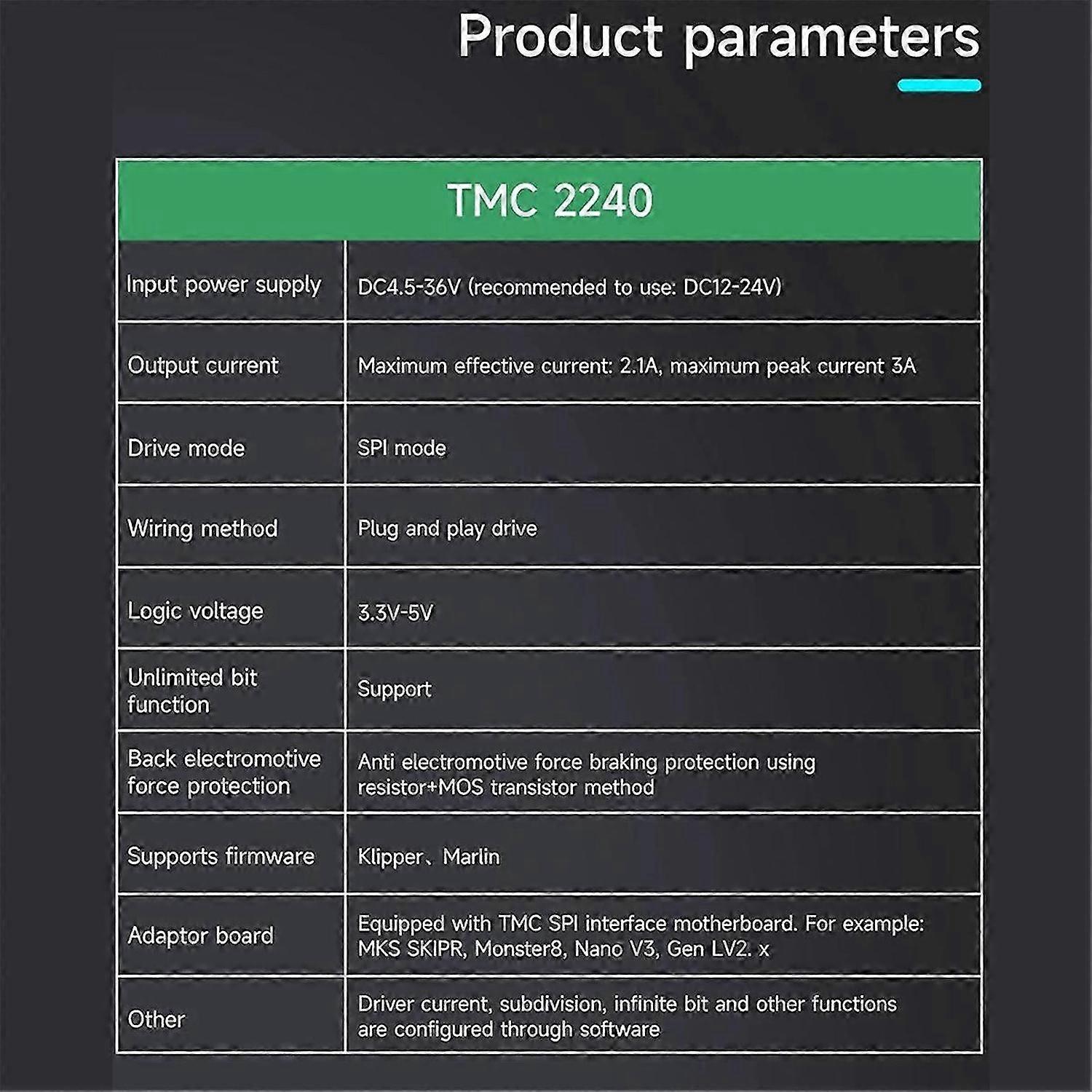 For MKS TMC2240 Stepper Motor Driver Silent Driver Replace TMC2209