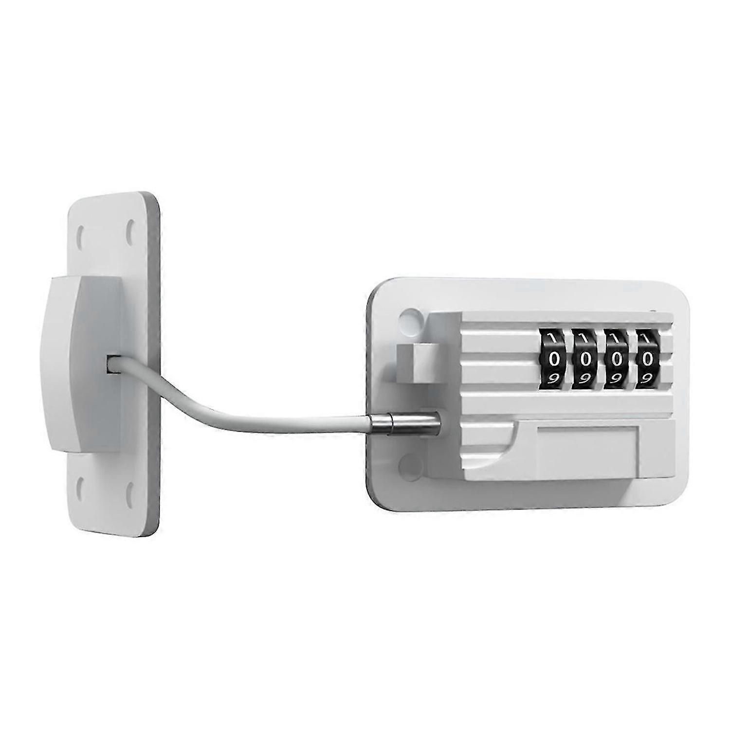 Fridge Lock 4-Digit Combination Lock for Refrigerators, Freezers and Cabinets, No-Drill Installation