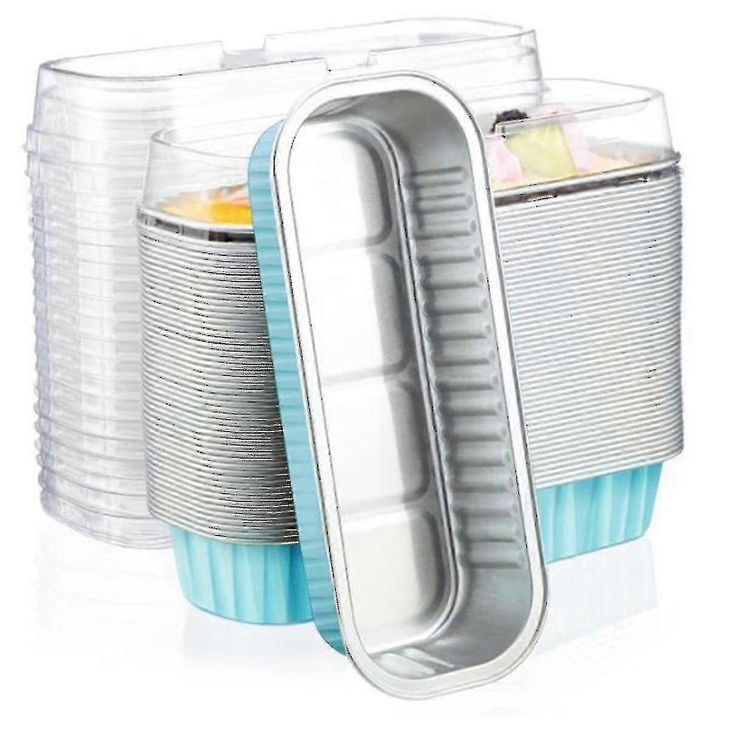 Sartén de pan de papel de aluminio, 50pcs Mini pan pan desechable