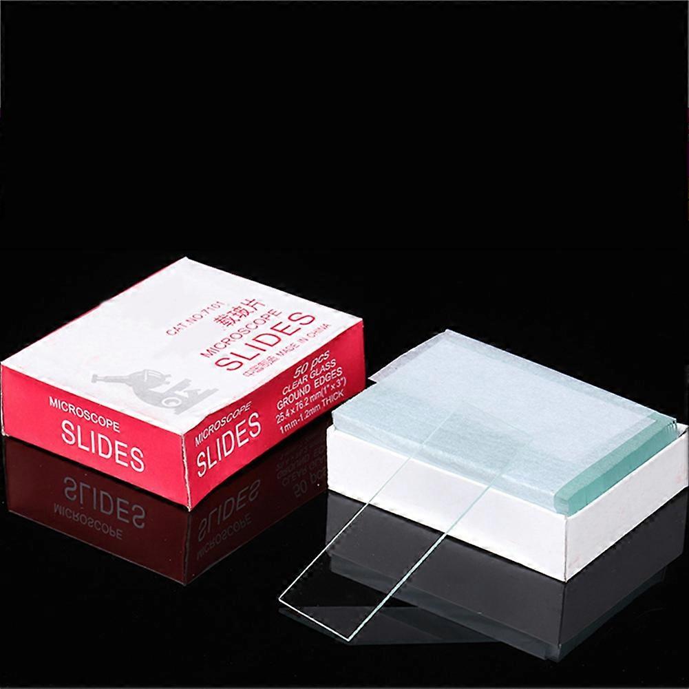 50Pcs Microscope Blank Biology Glass Slide for Basic Biological