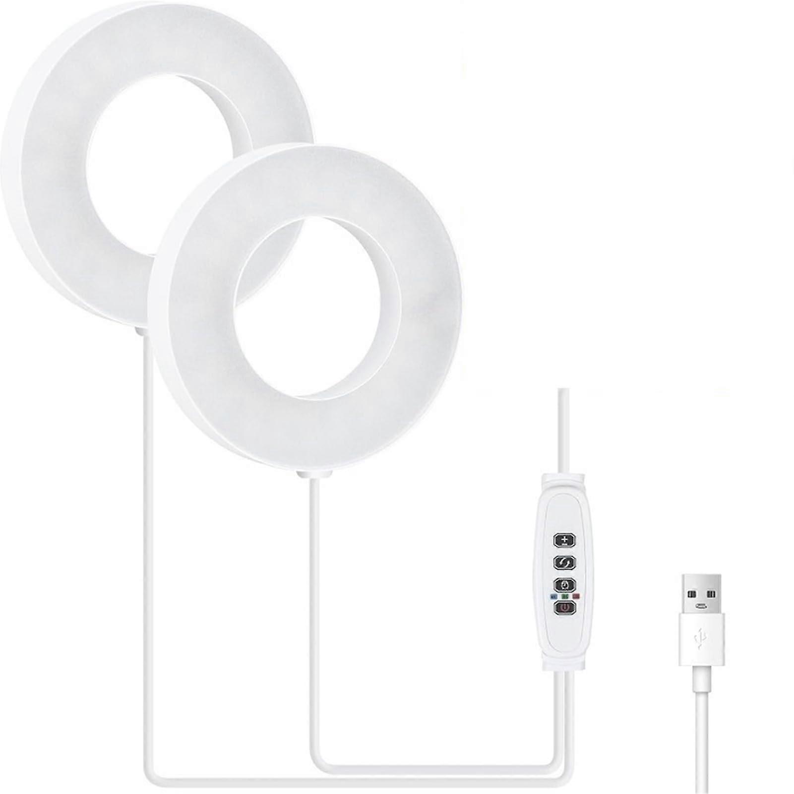 Daylight Lamp Full Spectrum Grow Lights for Indoor Plants with 3 Timer Settings, ABS Material, White and Warm Light