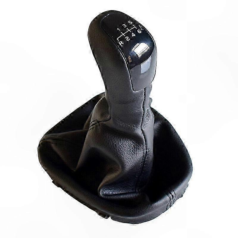 Leather Gear Shift Knob Cover for 6-Speed Transmission Compatible with C-Class D5F4 W203 Models