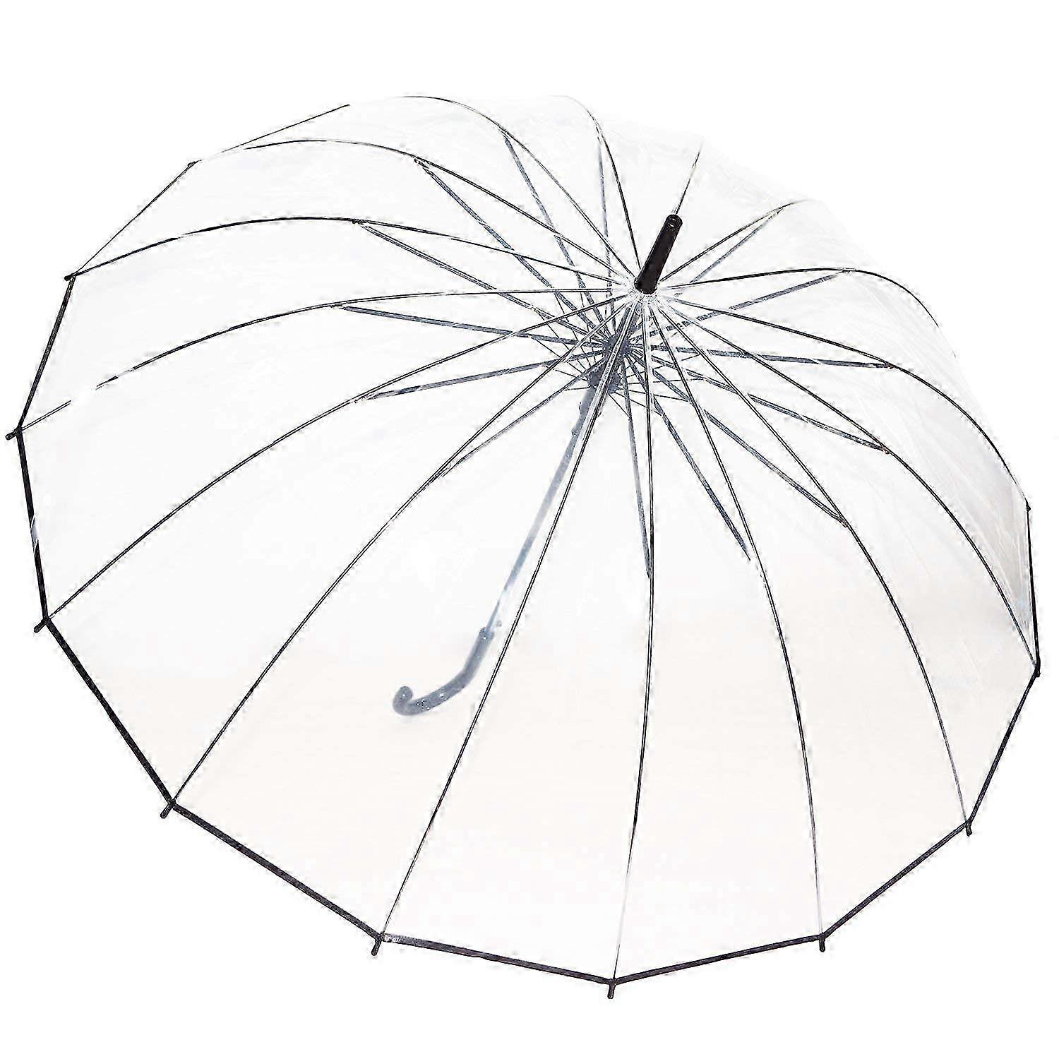 Large Clear Windproof Umbrella for Rain and Wedding 2025