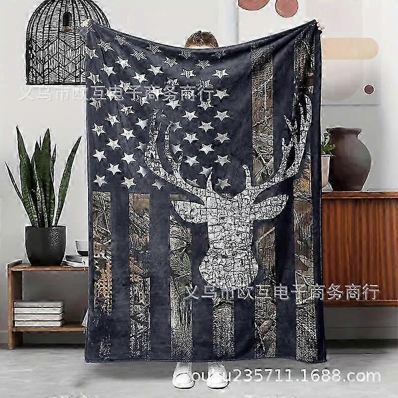 Printed flannel soft and warm handle game excavator highland cattle black cat 2025