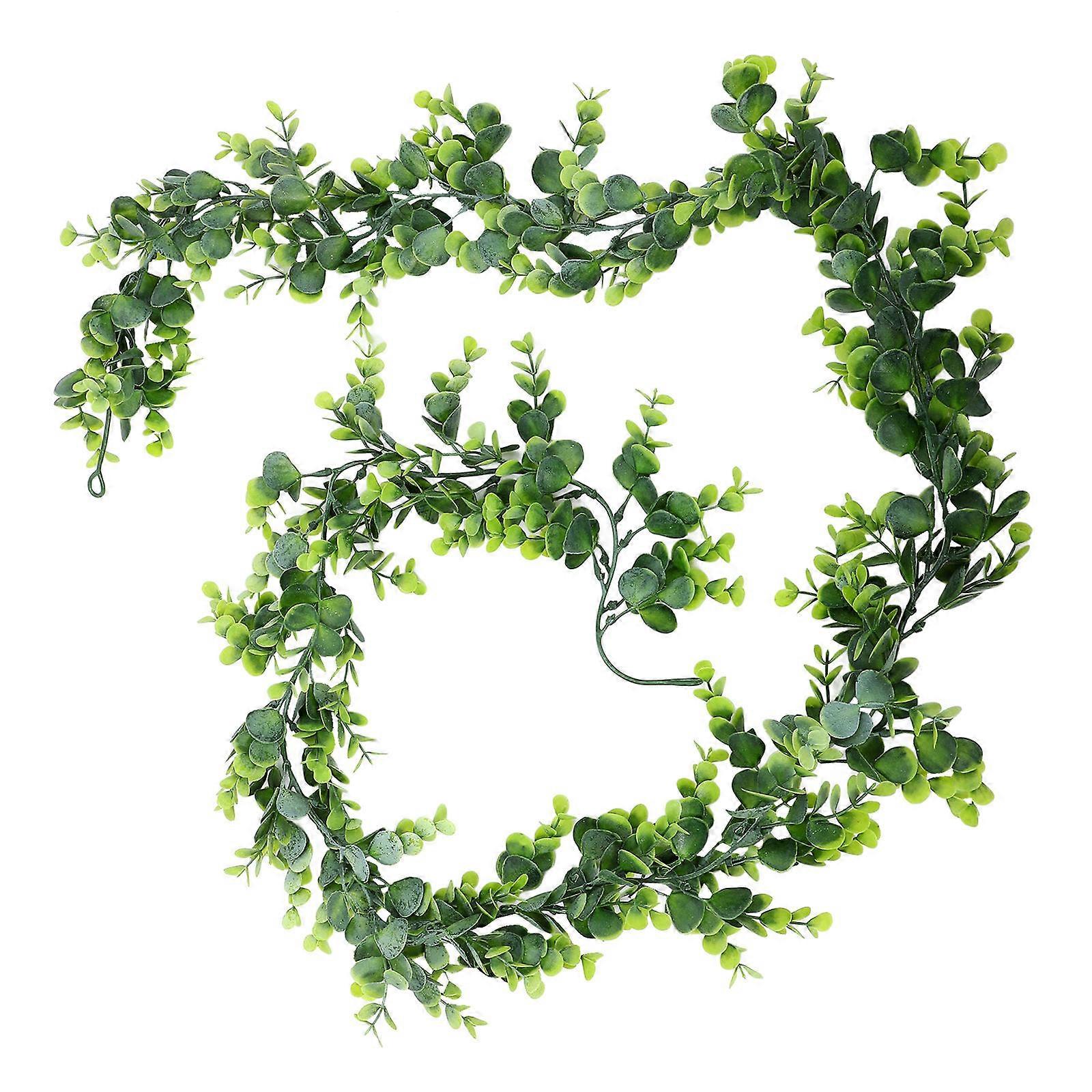 Pe Artificial Eucalyptus Vine for Decor 2Pcs Faux Hanging Garland