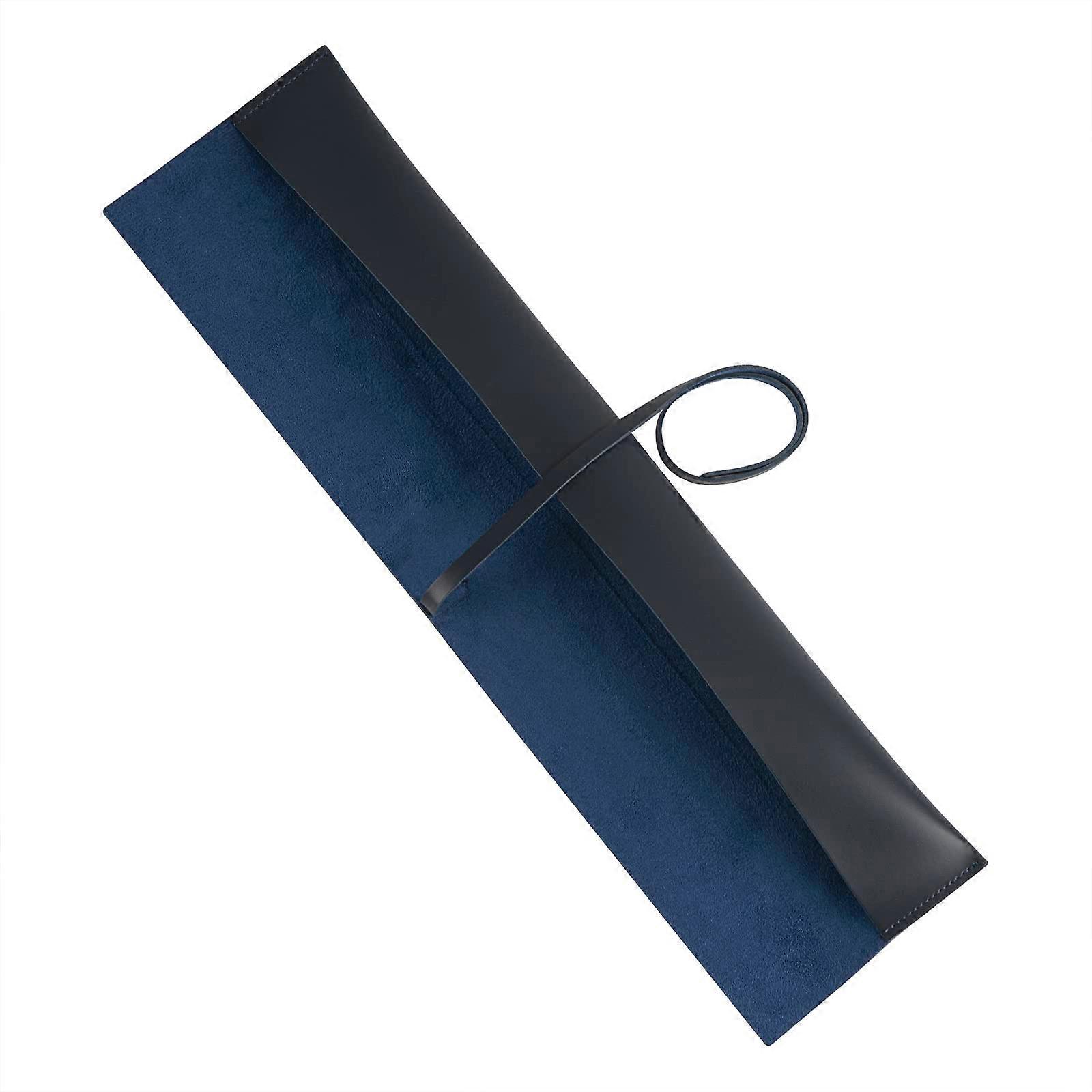 Leather Drumstick Bag Drum Stick Holder For Storage And Carrying Case Dark Blue