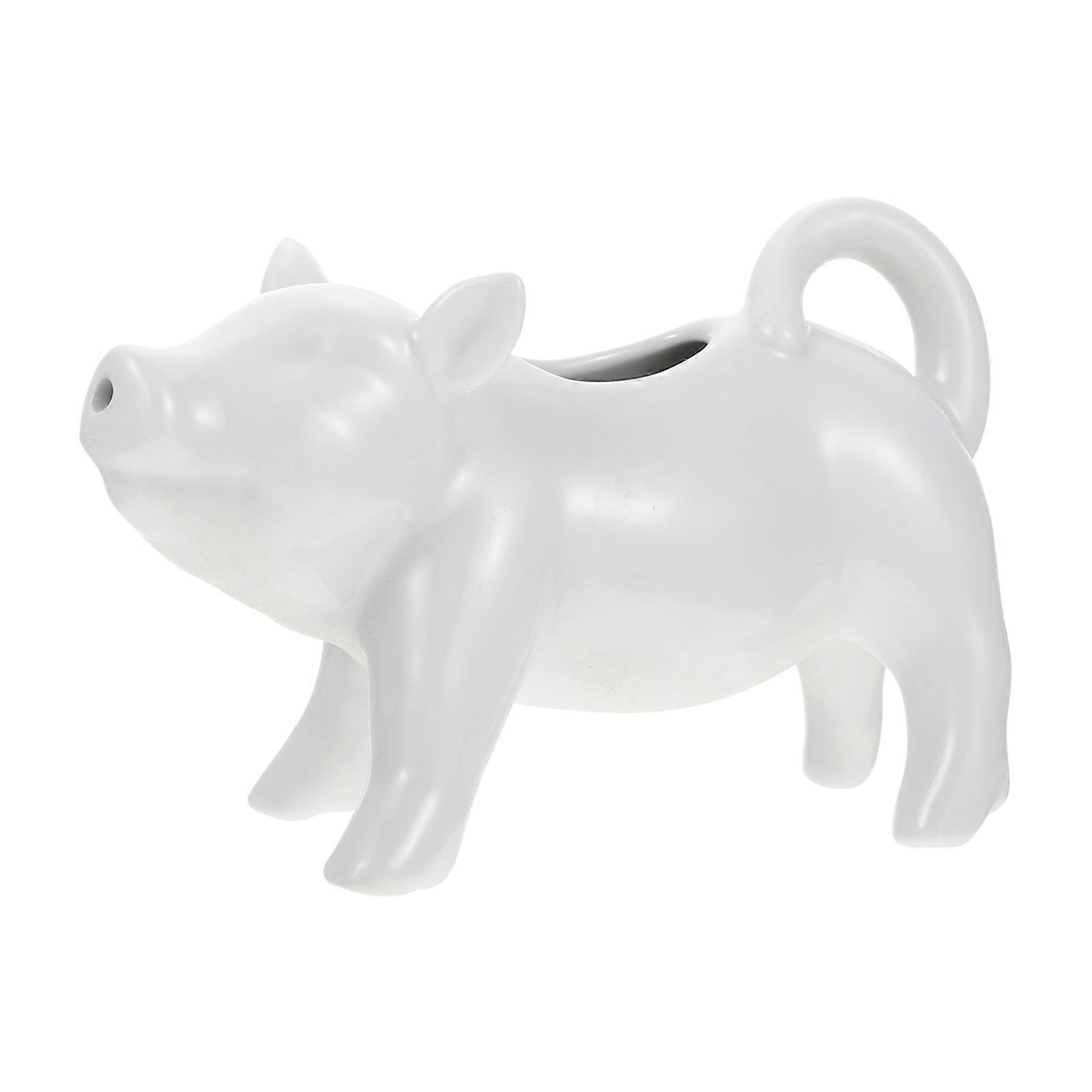 Pig Shaped Milk Cup Ceramic Coffee Cup for Home Use 2Pcs Practical Use