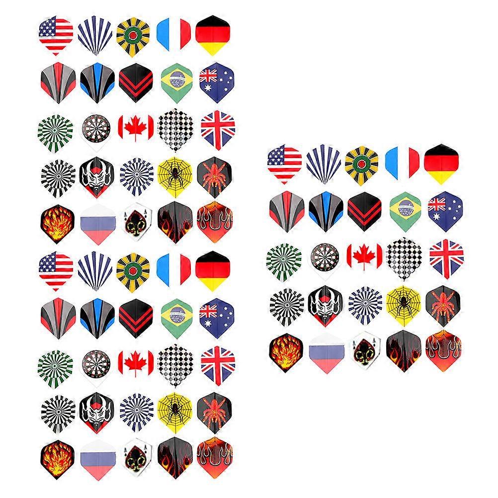Plastic Flights Dart Flights Replacements for Game Use 75Pcs Assorted Color