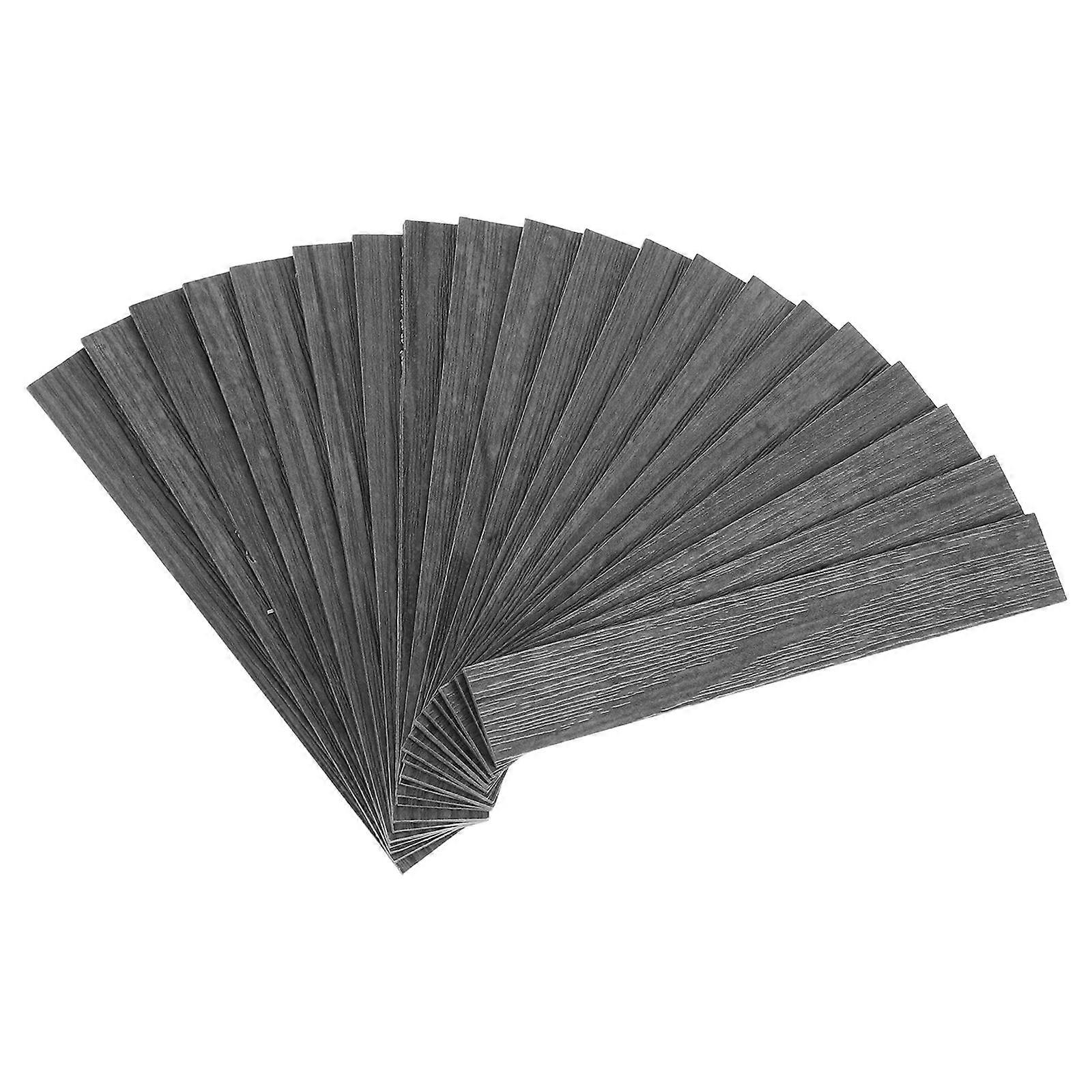 Dollhouse Wood Grain Flooring Panels 20Pcs For Dollhouse And DIY Projects Grey PVC Material With Self-Adhesive Function