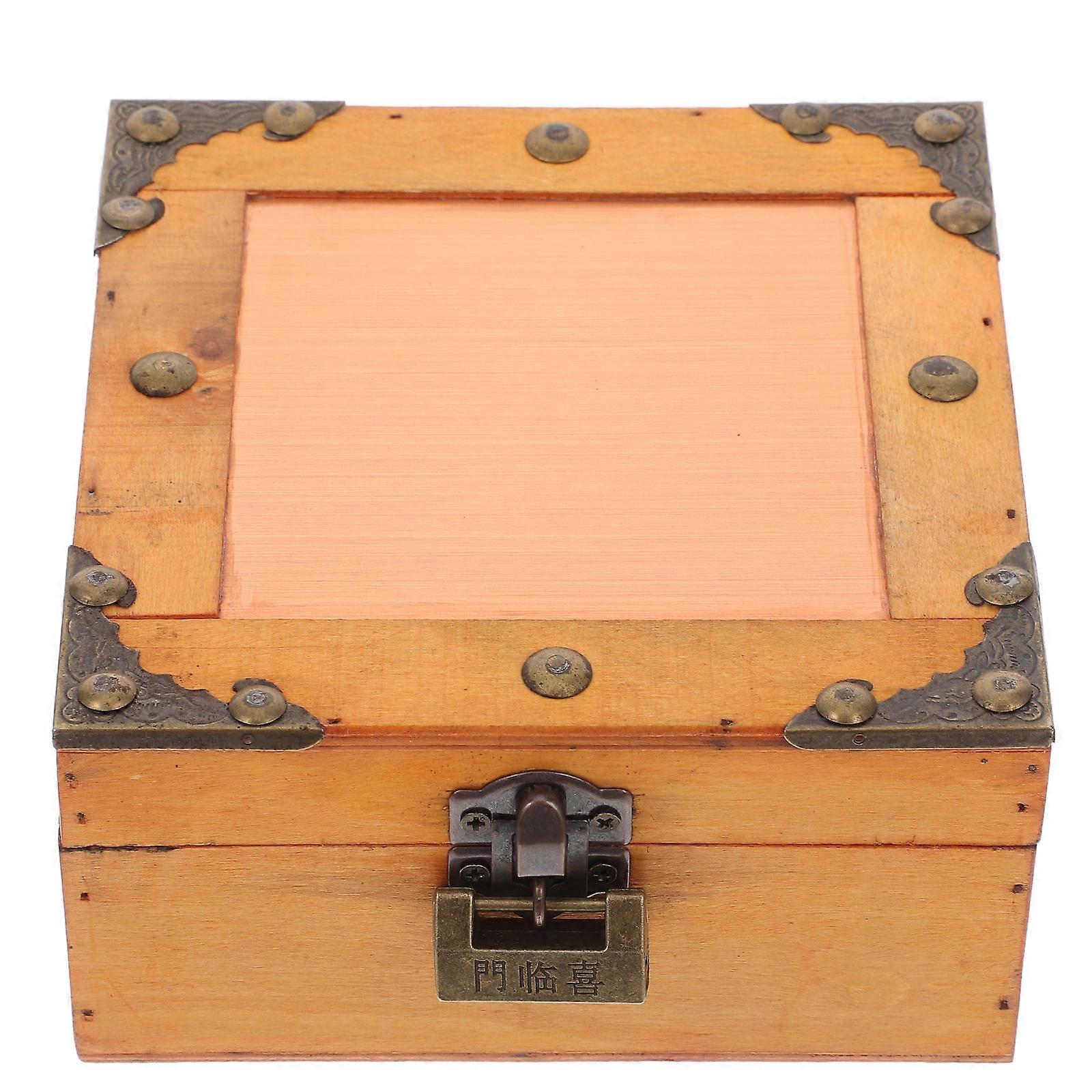 5Pcs Retro Style Wooden Trinket Box Organizer With Lock Mechanism Ideal For Storing Sundries And Keepsakes