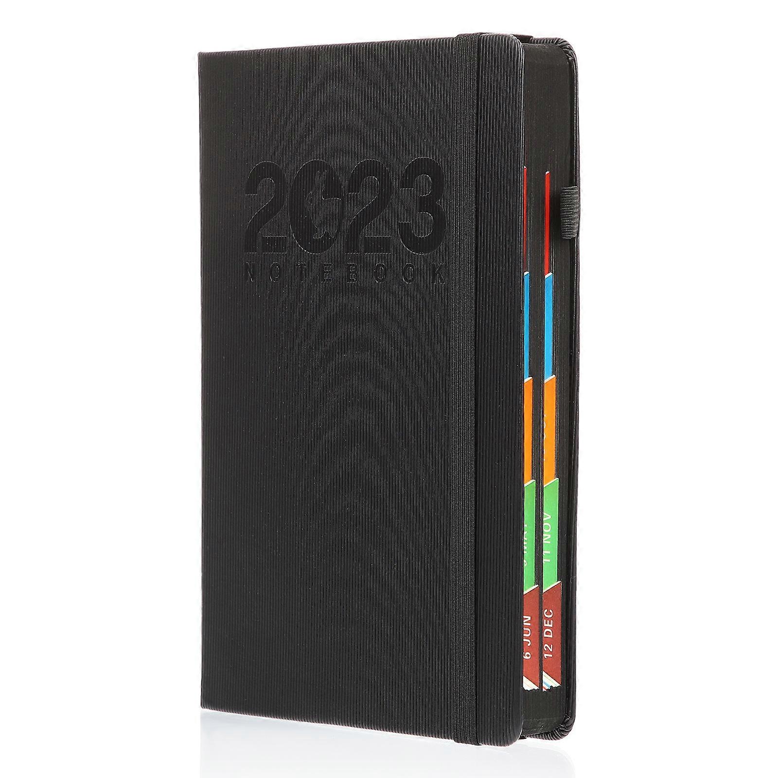 2023 Monthly Planner For Academic Planning And Everyday Use With Elastic Band Closure In Black Size 21X14.5CM 1Pack