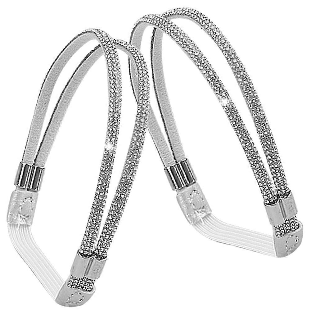 High Heels Bungee Shoe Laces For Shoes Everyday Use Silver Anti-slip 1 Pair