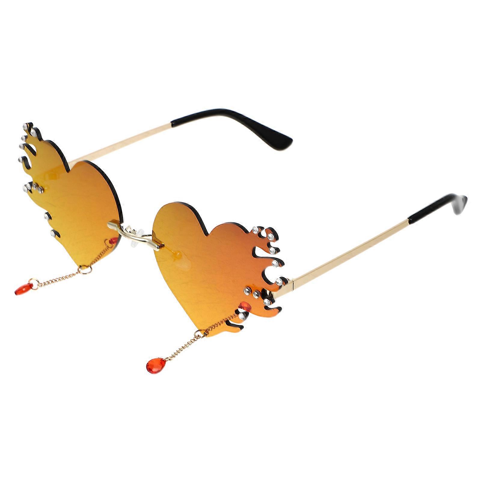 Heart Eyeglasses Decorative Glasses for Photography 3Pcs Set