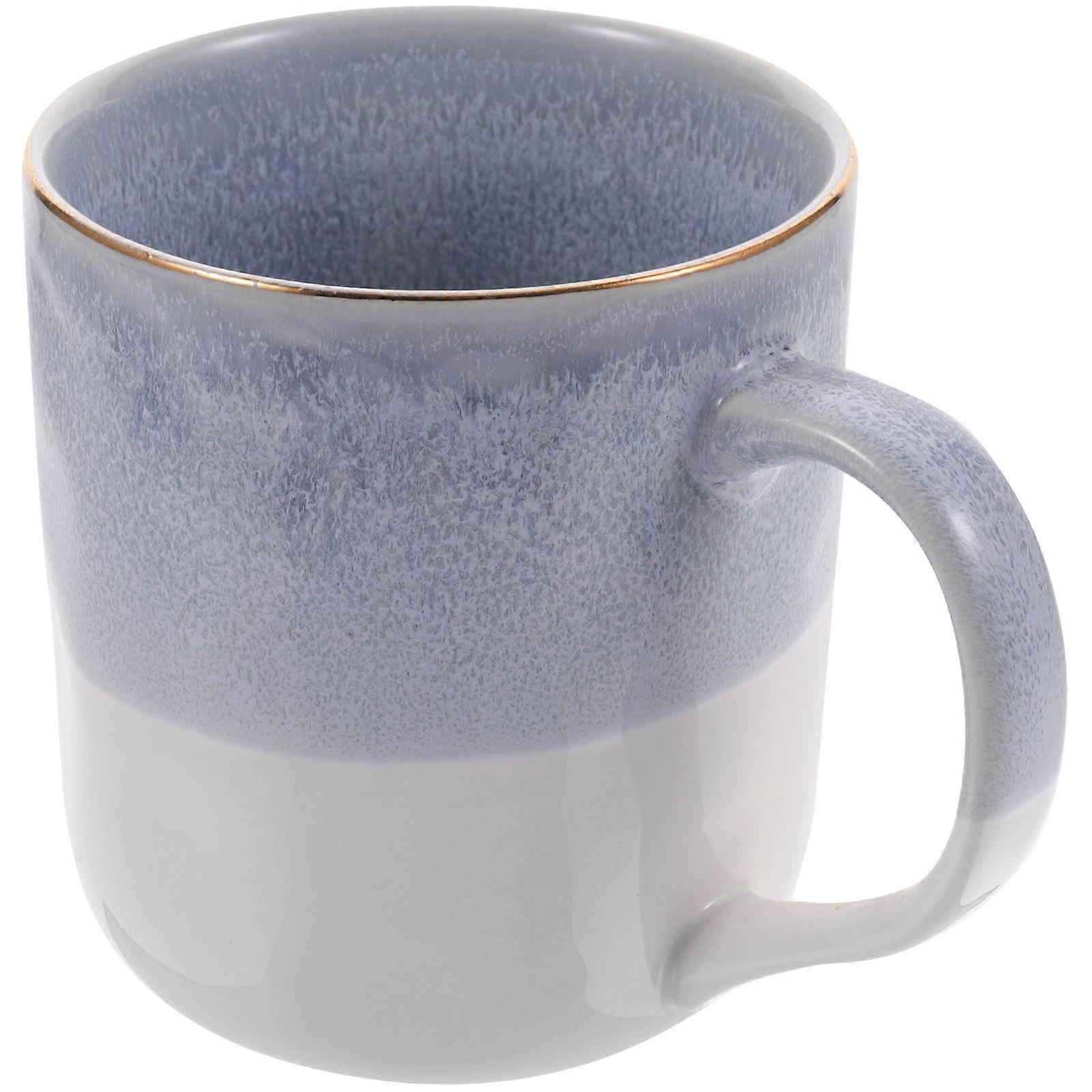 Household Decorative Coffee Mug Set Of 3 For Café And Bakery With Blue Color Excellent For Tableware Protection