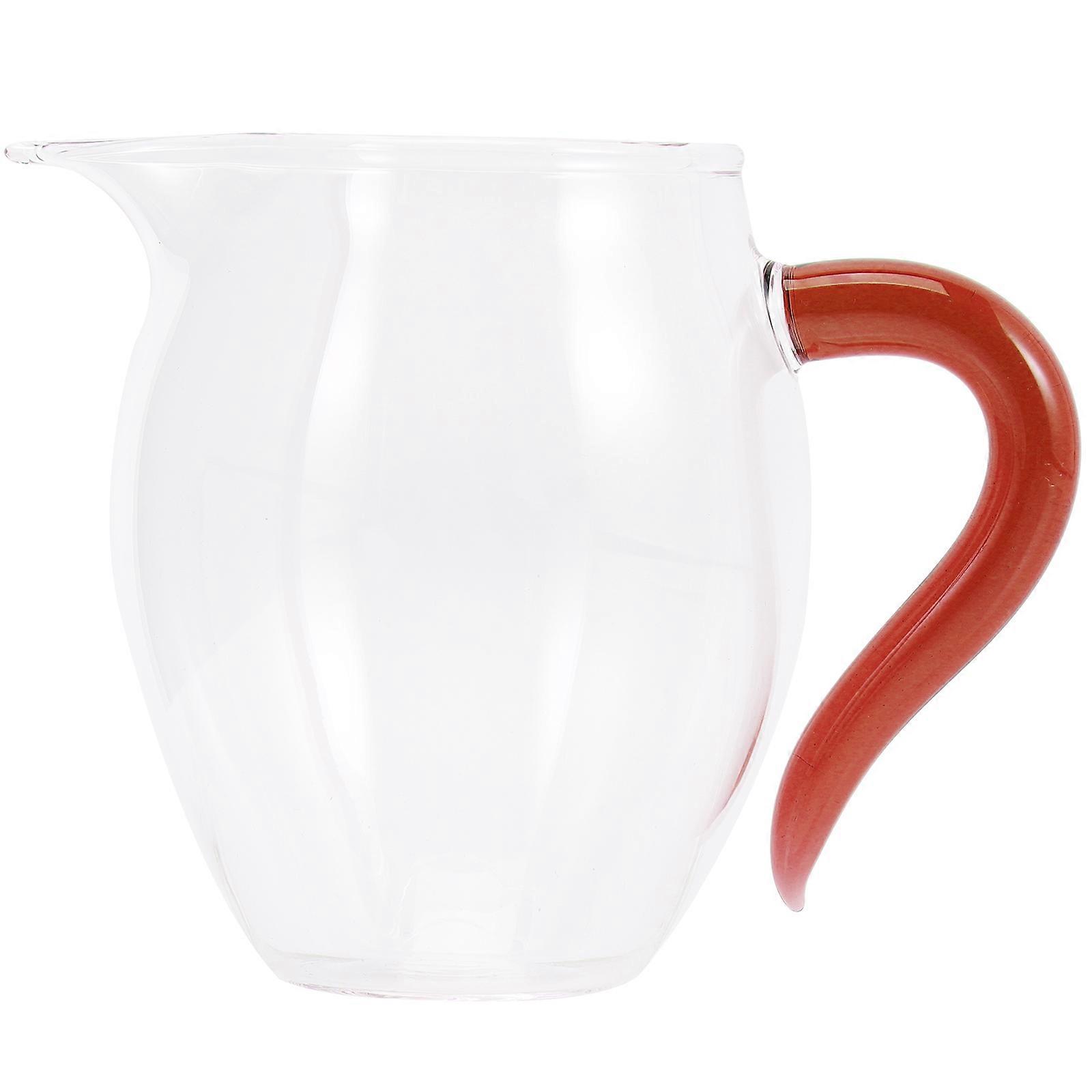 Glass Tea Cup Tea Dispenser for Drinking 3Pcs Side Handle Milk Cup Set